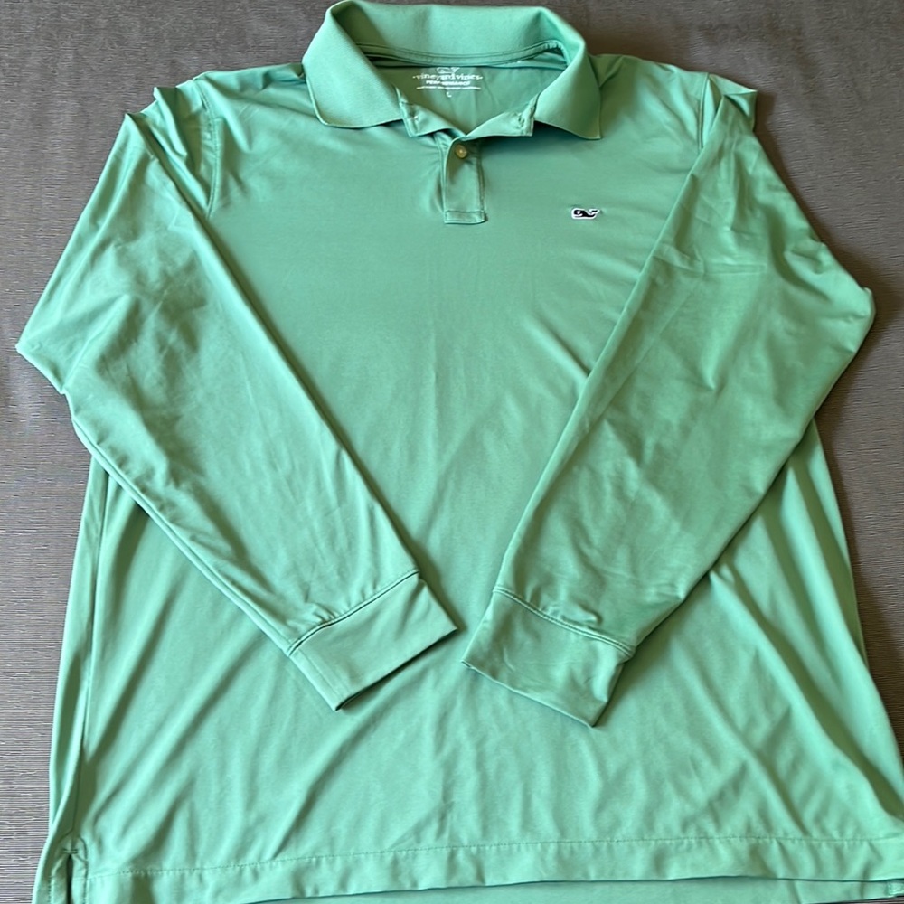 Vineyard Vines long-sleeve shirt - green - large.